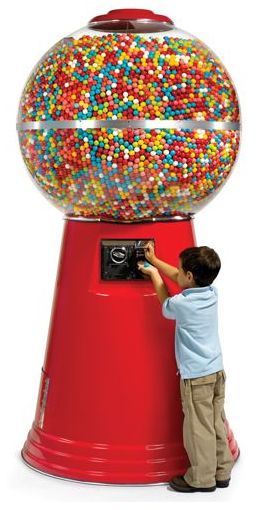 máquina de chicles gigante